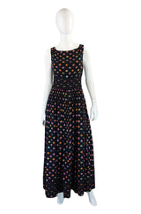 1960s Floral Donald Brooks Patio Gown