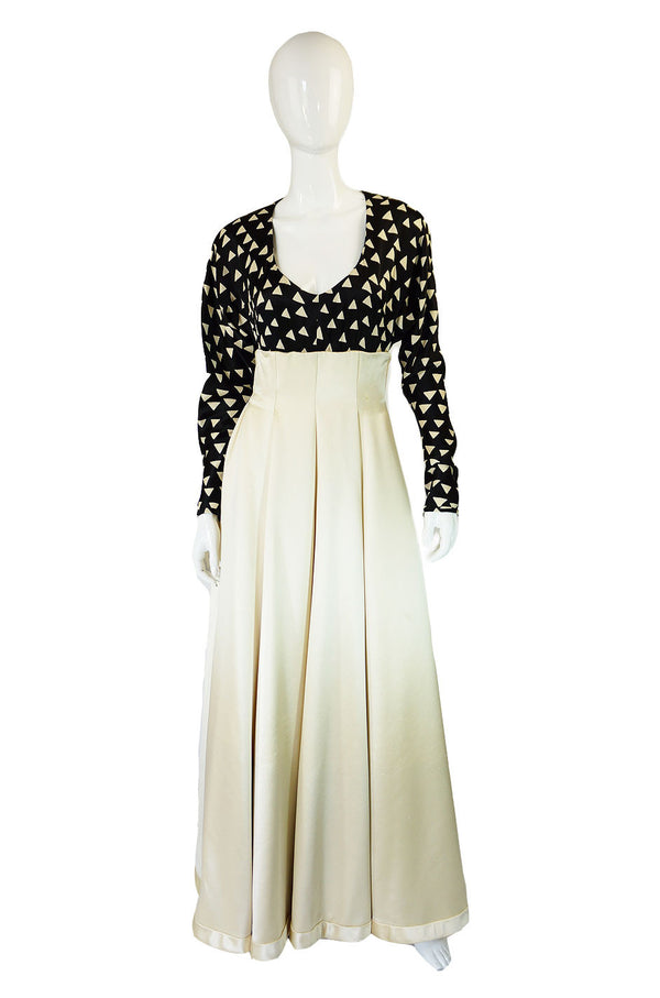 1960s Couture Maggy Reeves Silk Gown