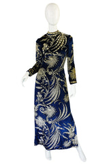 1960s Pearl Detailed George Halley Gown