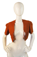 1970s Rare Char Suede & Snake Bolero