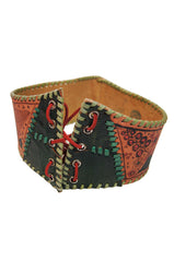 Rare 1970s Char Hand painted Corset Belt