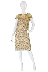 1960s Rare Nina Ricci Beaded Shift Dress