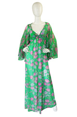 1960s Robert Morton Floral Maxi Dress