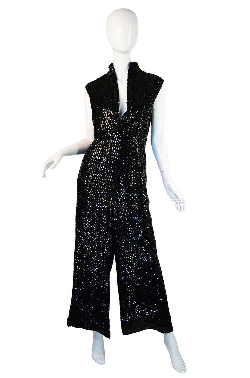 1960s Sequin Oscar De La Renta Gown