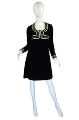 1960s Silver Bead Space Age Mod Dress