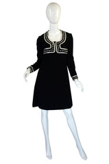 1960s Silver Bead Space Age Mod Dress