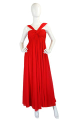 1970s Fred Perlberg Silk Chiffon Gown