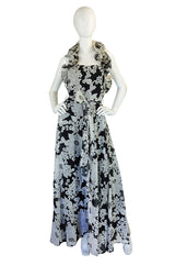 1960s Lilli Diamond Backless Maxi Dress