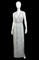 1970s Mary McFadden Couture Silk Gown