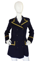 1970s Navy Blue & Yellow Navel Jacket
