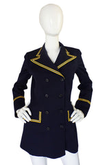 1970s Navy Blue & Yellow Navel Jacket
