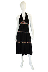 1970s Radley Jeresey Halter Dress
