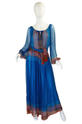 Rare 1970s Bellville Sassoon Silk Dress