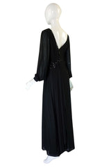 1970s Sant' Angelo Low Back Bead Gown