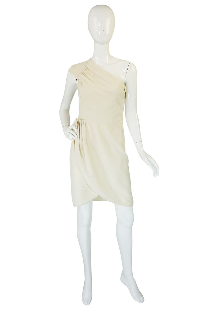 1980s Valentino One Shoulder Dress