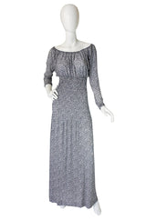 1970s Yves Saint Laurent Silk Maxi Dress