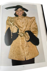 Fall 1977 or Fall 1980 Ady Couture Lausanne Yves Saint Laurent Haute Couture Copy Gold Metallic Thread Jacket