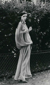 Rare 1978 Pierre Cardin Haute Couture Pale Mint Turquoise Silk Avante Garde Sack Dress