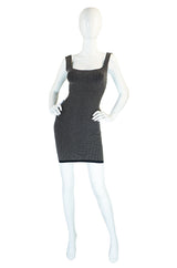 1980s Alaia Black & White Tank Dress