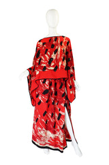 1980s Vollbracht Silk & Sequin Caftan Set