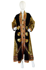 1980s Leopard & Velvet Moschino Couture Coat