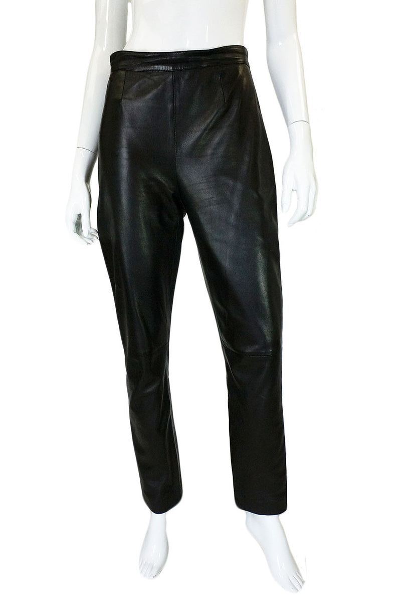 1990s Black Celine Leather Pants