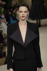 Documented Fall 2001 Yves Saint Laurent Haute Couture 'Le Smoking' Suit w Exaggerated Collar