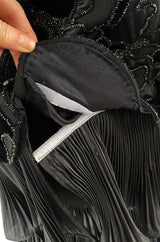 Documented Fall 1994 Valentino Haute Couture Hand Beaded & Pleated Top, Skirt & Jacket Suit Set