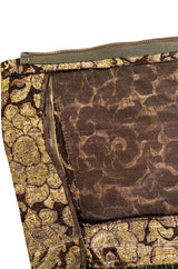 Extraordinary 1968 Christian Dior Documented Gold Metallic Silk Brocade Three Piece Dress Set