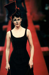 Fall 1998 Christian Lacroix Runway Black Velvet Dress W Signature Puffed Silk Taffeta Underskirt