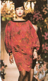Fall/Winter 1983-84 Yves Saint Laurent Patron Haute Couture Silk Sack Dress