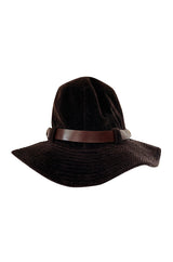 c. 2009 Balenciaga by Nicolas Ghesquière Dark Brown Corduroy Hat