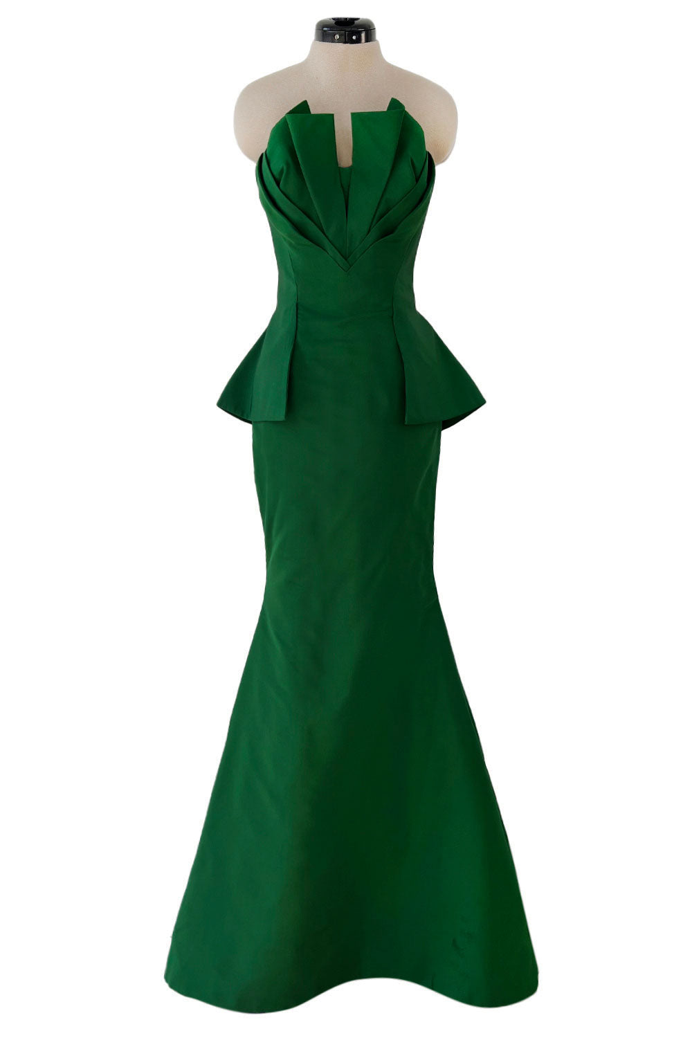 Spectacular Resort 2013 Oscar de la Renta Runway Strapless Emerald Gre –  Shrimpton Couture