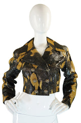 1991 Museum Held Alaia Exotic Python Skin Biker Jacket