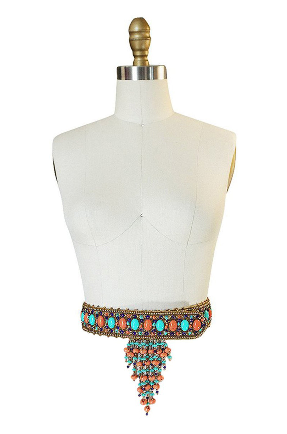 1960s Cabochon Belt Tat Saunders Gown