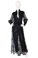 1960s Oscar De La Renta Sequin Jumpsuit