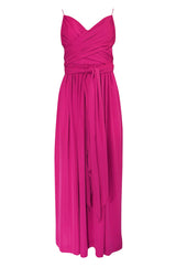 1970s Marita by Anthony Muto Pink Jeresey Wrapped Halter Dress