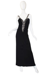 1970s Beaded Bob Mackie Silk Jersey Gown