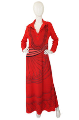 1970s Trompe l'oeil Roberta de Camerino Dress
