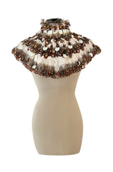 Important Fall 2004 Alexander McQueen 'Pantheon Ad Lecum' Runway Feather & Bead Collar