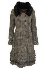 Fall 2006 Louis Vuitton Tweed Boucle Coat with Detachable Collar