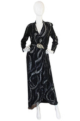 1960s George Halley Attributed Glitter Wrap Dress