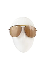 Tom Ford 'Connor-02' Oversized Metal Gold Toned Aviator Sunglasses