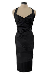 Ad Campaign Fall 2003 Christian Dior by John Galliano Runway Black Silk Halter Dress