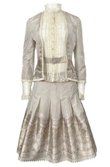 Spring 2005 Alexander McQueen 'It's Only a Game' Runway Skirt & Jacket Set