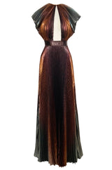 Resort 2019 Givenchy by Clare Waight Keller Metallic Pleated Lame Dress