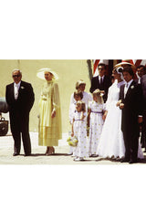 Spring 1978 Unlabeled Christian Dior Haute Couture Silk Dress w Floral Belt