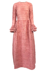 1960s Sybil Connolly Couture 'Non Chalance' Pink Pleated Linen Dress