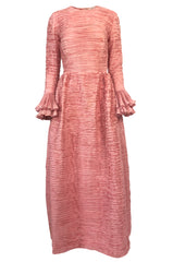 1960s Sybil Connolly Couture 'Non Chalance' Pink Pleated Linen Dress