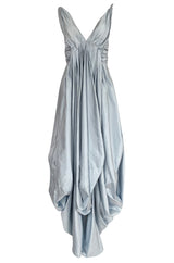 Spring 2007 John Galliano for Christian Dior Pale Blue Silk Voluminous Dress